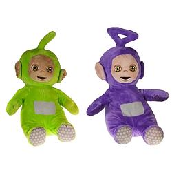 Foto van Pluche teletubbies speelgoed set knuffel tinky winky en dipsey 30 cm - knuffelpop