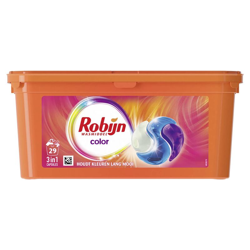 Foto van Robijn color 3 in 1 wascapsules speciaal voor de gekleurde was - 29 wasbeurten