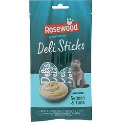 Foto van Pet'ss unlimited kattensnack delisticks zalm & tonijn 5x15 gram bij jumbo