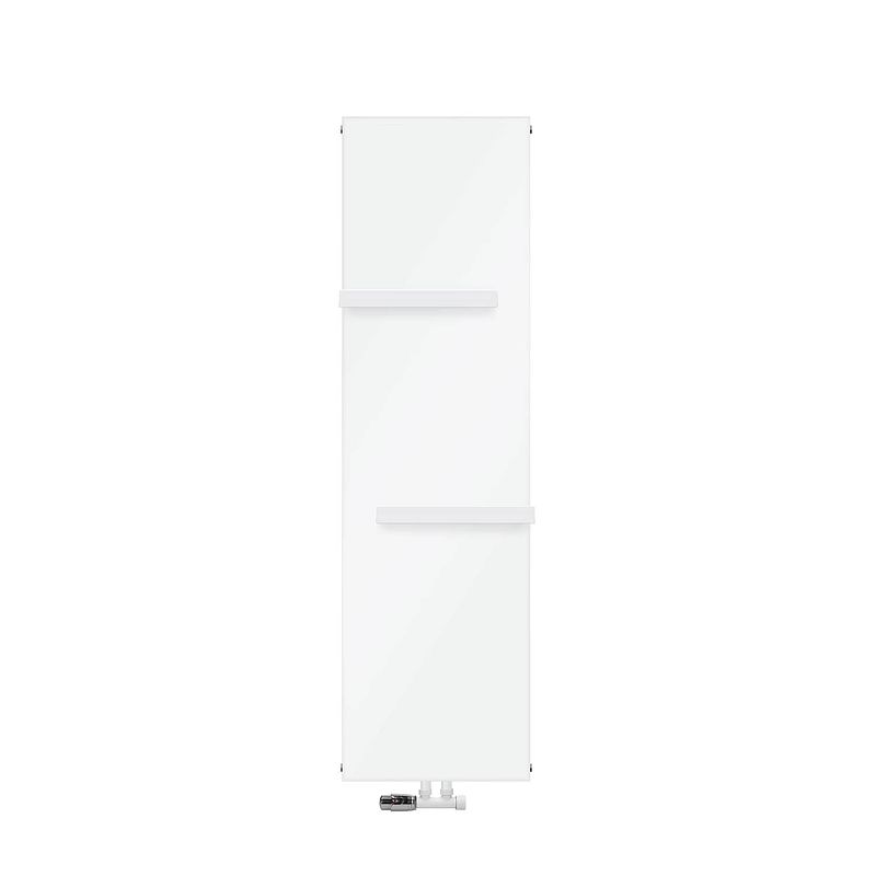 Foto van Badkamerradiator 1600x452 mm wit met wandaansluitset ml-design