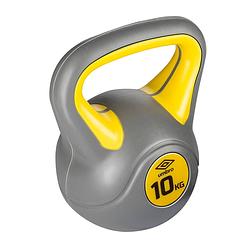 Foto van Umbro kettlebell 10kg - instapgewicht man - beginner - kunststof gewicht - grijs
