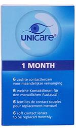 Foto van Unicare 1 month 6 zachte contactlenzen -3.75