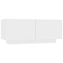 Foto van The living store tv-meubel - hifi-kast - 100 x 35 x 40 cm - duurzaam - wit