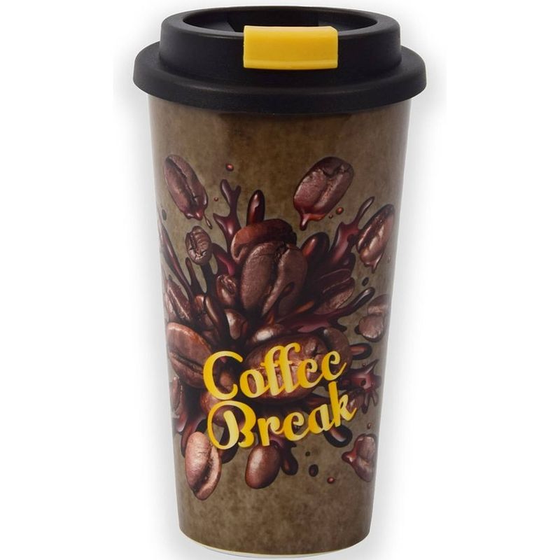 Foto van Travel mug - 450 ml - koffiebeker to go - mok koffie of thee - reisbeker, koffiebeker - coffee to go beker - cruising tr