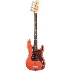 Foto van Fender pino palladino signature precision bass rw fiesta red over desert sand met deluxe koffer en coa