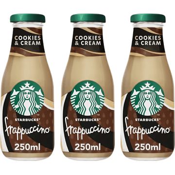 Foto van Starbucks cookies & cream frappuccino ijskoffie 3 x 250ml bij jumbo