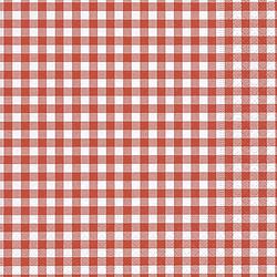 Foto van 20x tafel diner/lunch servetten 33 x 33 cm ruitjes rood/wit 3-laags - feestservetten