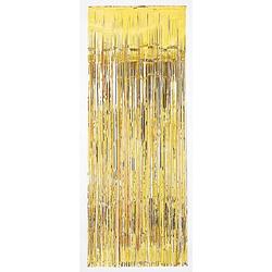 Foto van Folie deurgordijn goud metallic 243 x 91 cm - feestdeurgordijnen