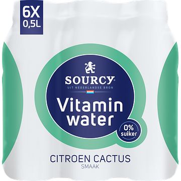 Foto van Sourcy vitaminwater citroen cactus 6 x 500ml bij jumbo