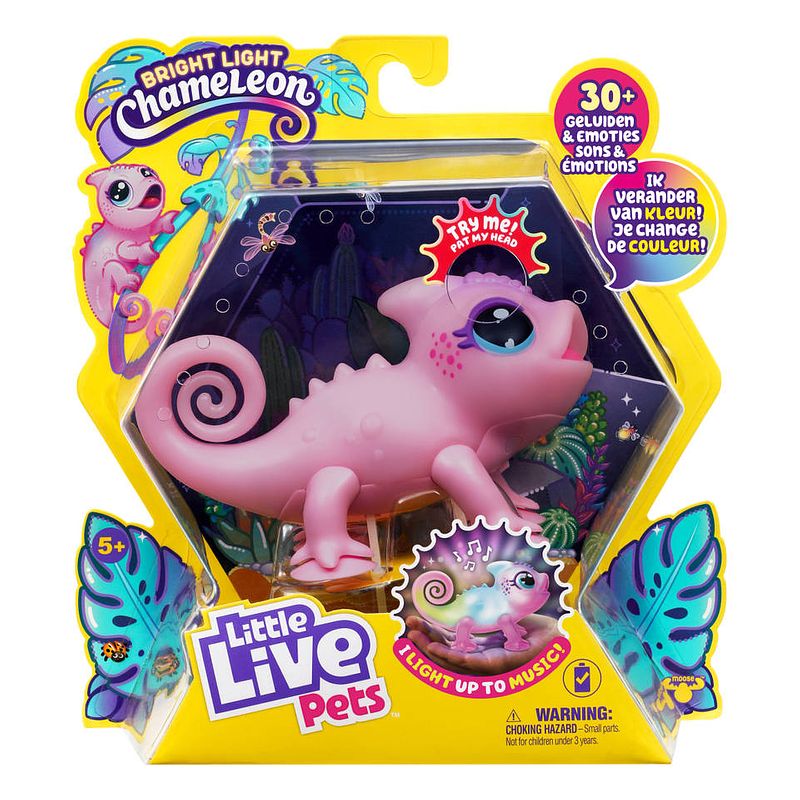 Foto van Little live pets bright light kameleon nova - roze