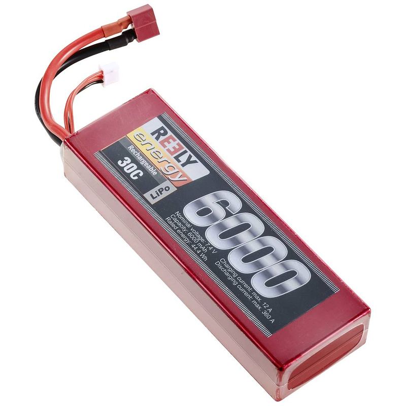 Foto van Reely lipo accupack 7.4 v 6000 mah aantal cellen: 2 30 c hardcase t-stekkersysteem