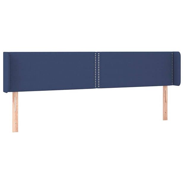 Foto van Vidaxl hoofdbord met randen 163x16x78/88 cm stof blauw