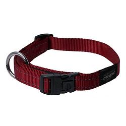 Foto van Rogz for dogz hondenhalsband fanbelt 34-56 cm nylon rood