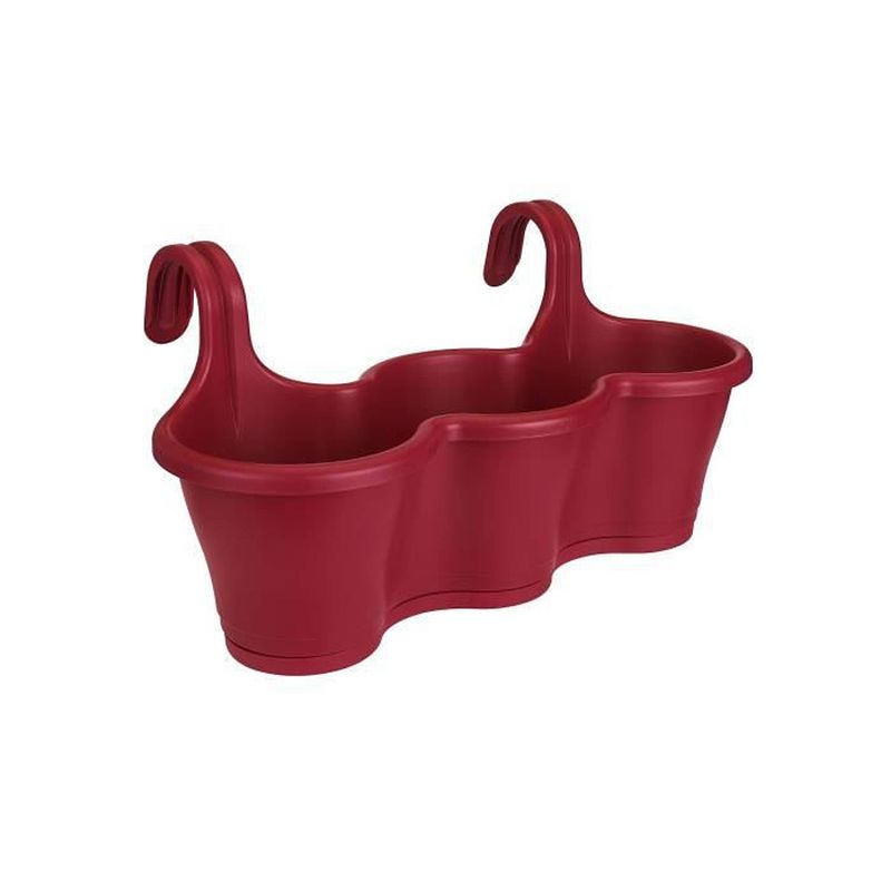 Foto van Elho balkonplanter corsica triple - rood fruit - exterieur & balkon - l 27,1 x b 53,5 x h 25,9 cm