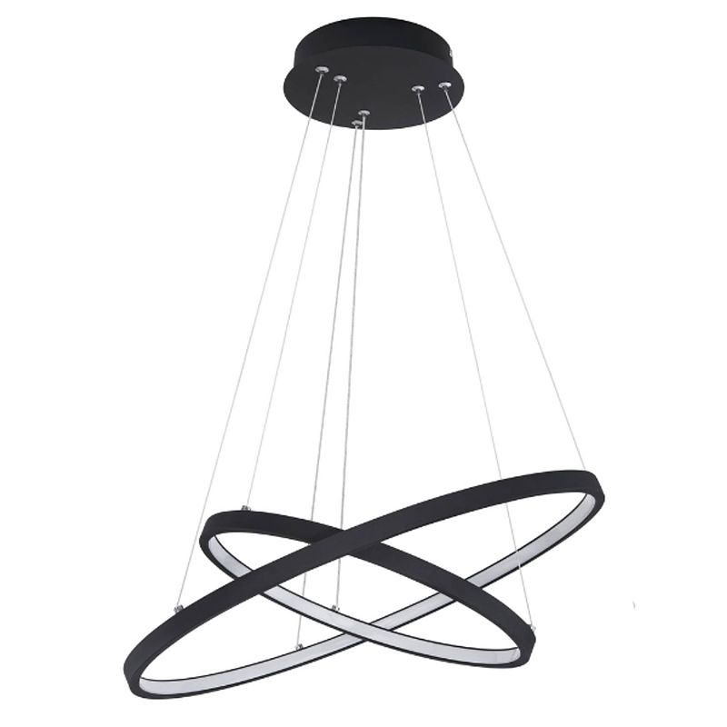 Foto van Industriële hanglamp ralph - l:51cm - led - metaal - zwart