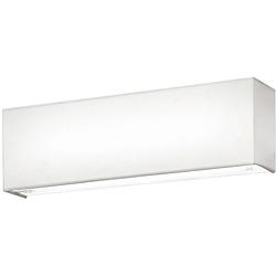 Foto van Led wandlamp - wandverlichting - trion lanago - 6w - warm wit 3000k - dimbaar - rechthoek - mat wit - aluminium