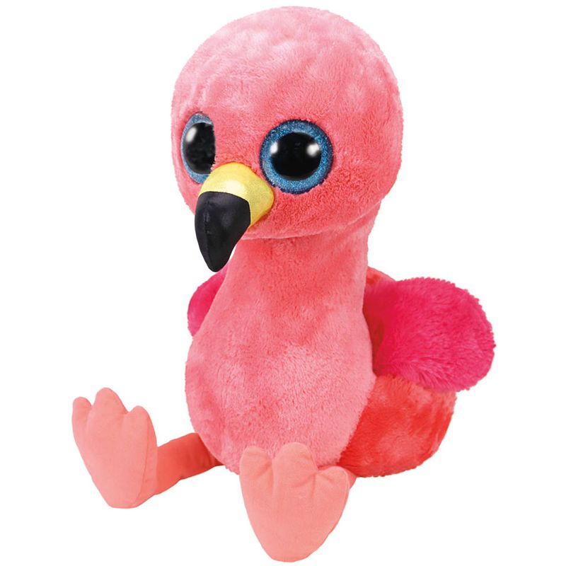 Foto van Ty beanie boo xl knuffel flamingo gilda - 42 cm