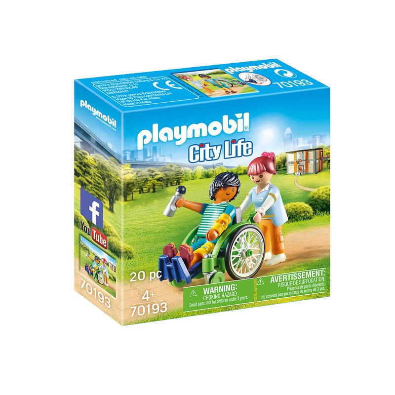 Foto van Playmobil city life patient in rolstoel 70193