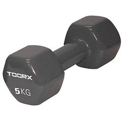 Foto van Toorx vinyl dumbbell - per stuk - 5 kg - donkergrijs