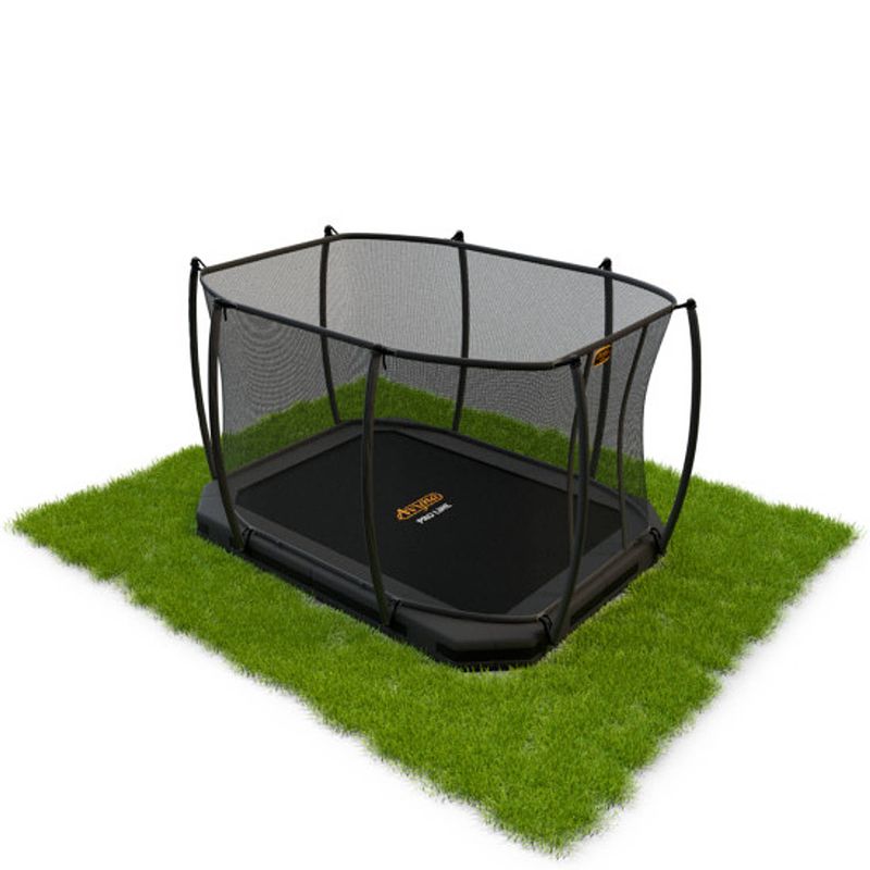 Foto van Avyna pro-line inground trampoline met veiligheidnet 380 x 255 cm (238) - grijs