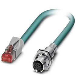 Foto van Phoenix contact 1403535 rj45 netwerkkabel, patchkabel cat 5 sf/utp 0.50 m waterblauw 1 stuk(s)