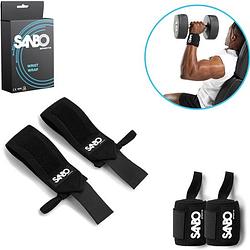 Foto van Sanbo 2x fitness & crossfit polsbanden - wrist wraps elastisch - krachttraining - polsbraces - fitness - polsbraces