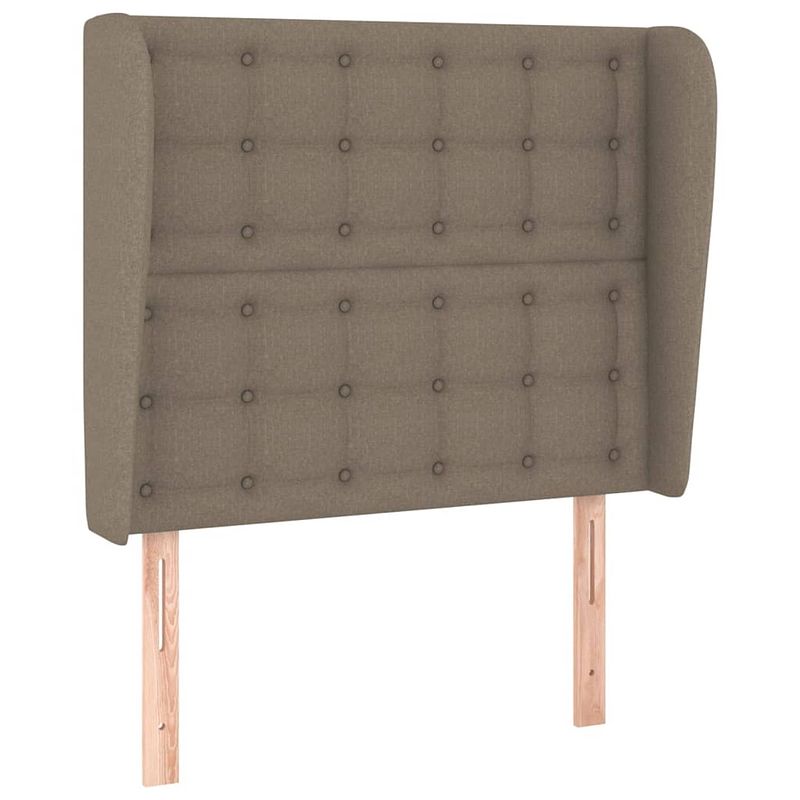 Foto van The living store klassiek hoofdbord - taupe - 103 x 23 x 118/128 cm - duurzaam materiaal