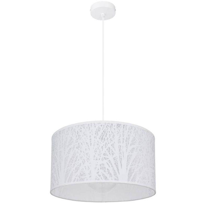 Foto van Moderne hanglamp pinni - l:38cm - e27 - metaal - wit