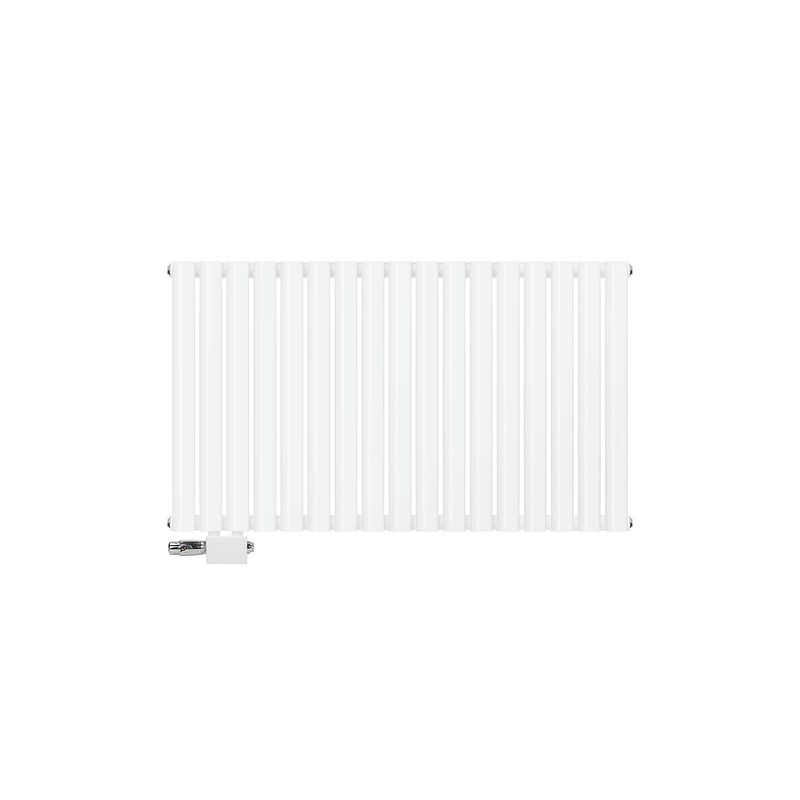 Foto van Paneelradiator dubbellaags 600x1020 mm wit met universele aansluitset ml-design