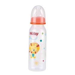 Foto van Oranje nuby baby drinkfles met leeuw 240 ml - baby drinkflessen