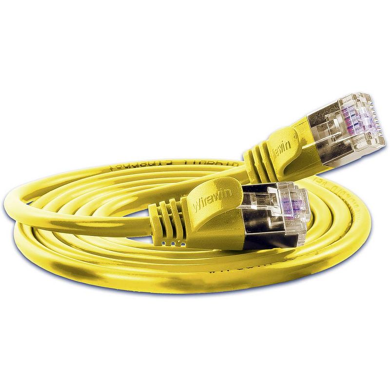 Foto van Slim wirewin pkw-light-stp-k6 2.0 ge rj45 netwerkkabel, patchkabel cat 6 u/ftp 2.00 m geel 1 stuk(s)