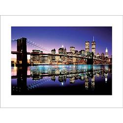 Foto van Pyramid brooklyn bridge colour kunstdruk 80x60cm