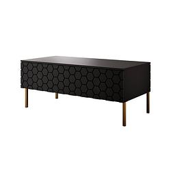 Foto van Meubella salontafel harvey - mat zwart - 120 cm