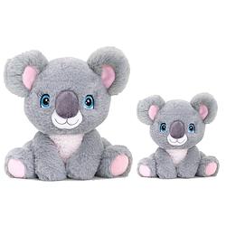 Foto van Keel toys - pluche knuffel dieren set 2x koala beertjes 14 en 25 cm - knuffeldier