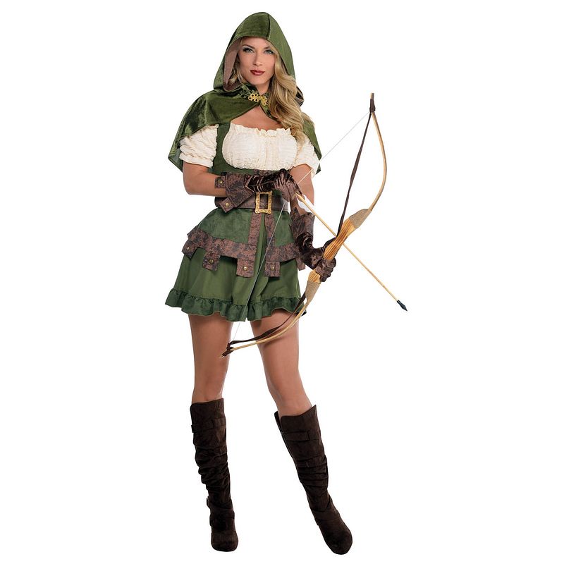 Foto van Amscan kostuum robin hood dames bruin/groen maat m