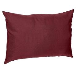 Foto van Bank/sier/tuin kussens voor binnen en buiten in de kleur bordeaux rood 30 x 50 x 10 cm - tuinstoelkussens