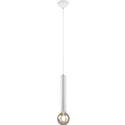 Foto van Led hanglamp - hangverlichting - trion claro - e27 fitting - 1-lichts - rond - mat wit - aluminium