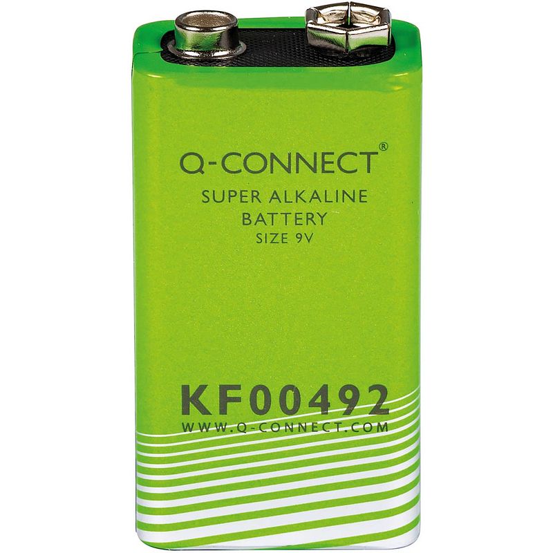 Foto van Q-connect batterij alkaline 6lr61 mn1604 9.0v 10 stuks