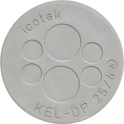 Foto van Icotek kel-dp 50/20 kabeldoorvoeringsplaat montagegat: 50 mm klem-ø (max.): 9.3 mm elastomeer grijs 1 stuk(s)