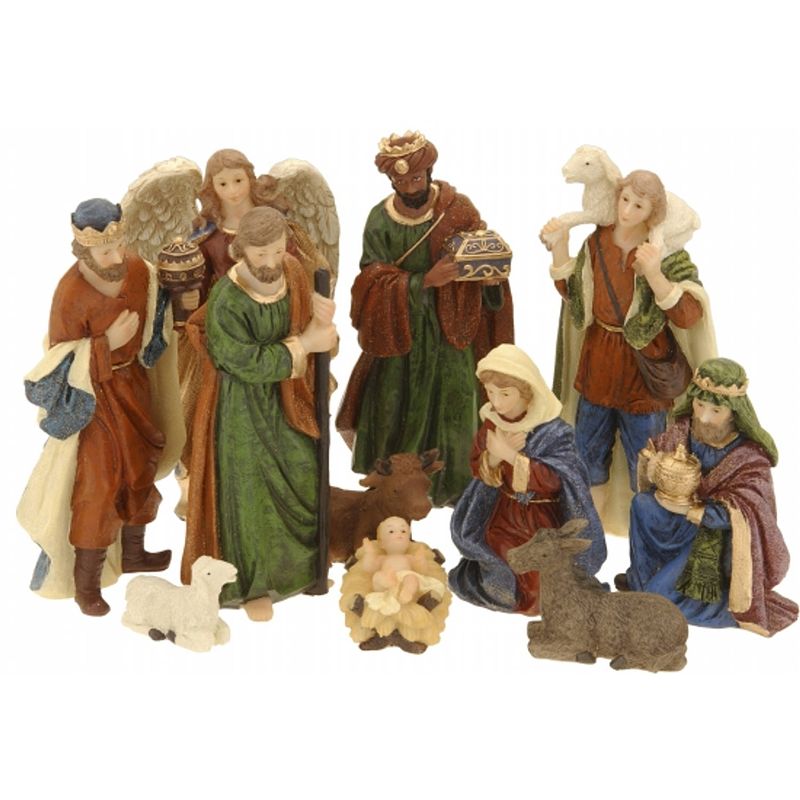 Foto van 11x kerststal kerstfiguren 10 cm - kerststallen