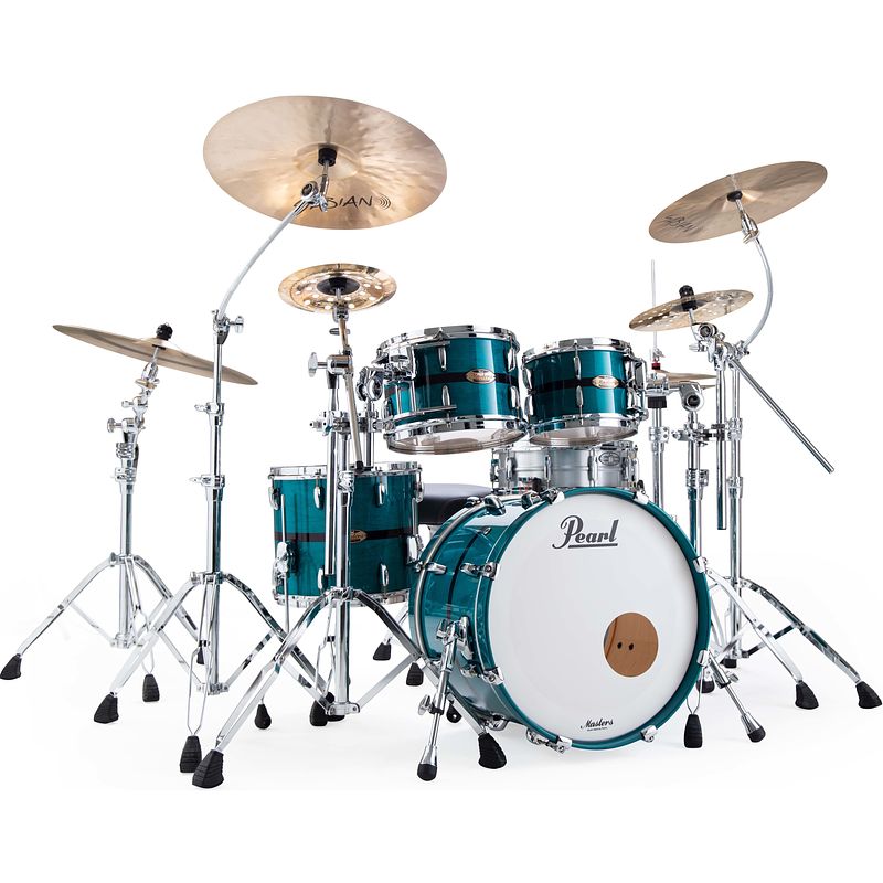 Foto van Pearl mrv924xep/c850 masters maple reserve aqua turkoise stripe 4d. shell set