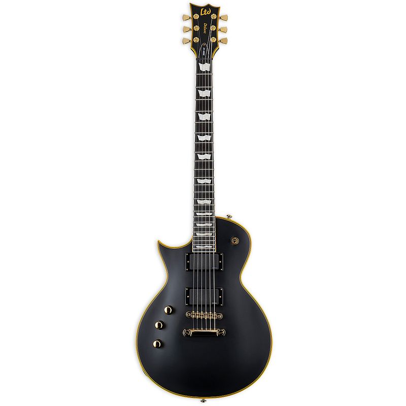 Foto van Esp ltd deluxe ec-1000 emg vintage black linkshandige elektrische gitaar