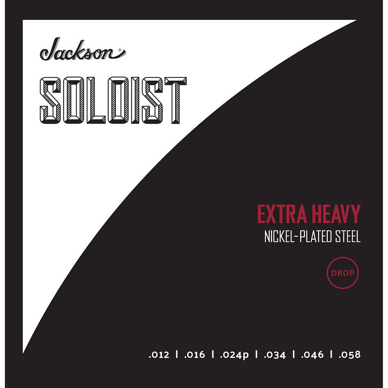 Foto van Jackson soloist strings drop extra heavy .012-.058 snarenset voor elektrische gitaar