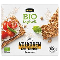 Foto van Jumbo biologisch volkoren knackebrod 3 x 5 stuks 250g