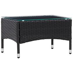 Foto van Vidaxl salontafel 60x40x36 cm poly rattan zwart