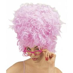 Foto van Roze suikerspin 50s pruik voor dames - verkleedpruiken