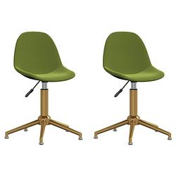 Foto van The living store draaibare eetstoelen - fluweel - lichtgroen - 43 x 45 x (72.5-94.5) cm - gasveermechanisme