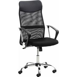 Foto van Malatec washington ergonomische bureaustoel verrijdbaar en in hoogte verstelbaar zwart