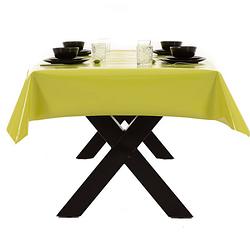 Foto van Buiten tafelkleed/tafelzeil limegroen 140 x 200 cm rechthoekig - tafellakens