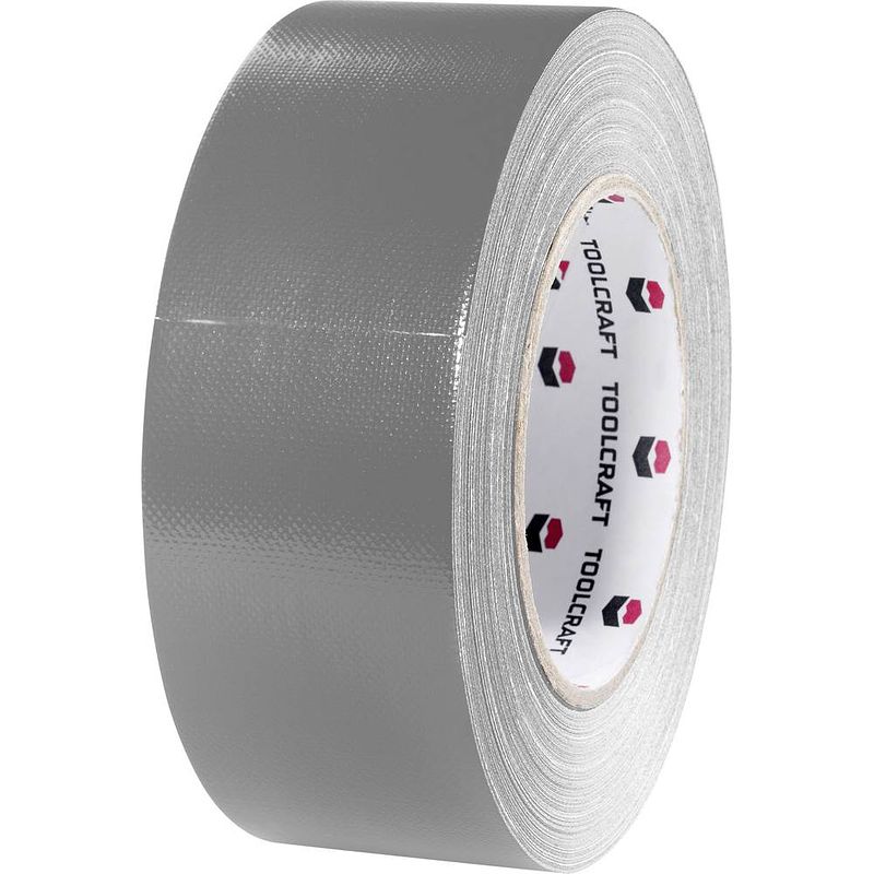 Foto van Toolcraft 54b48l20ac 54b48l20ac textieltape gaffer grijs (l x b) 20 m x 48 mm 1 stuk(s)